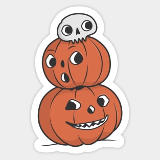 Halloween Pumpkin Pyramid Sticker